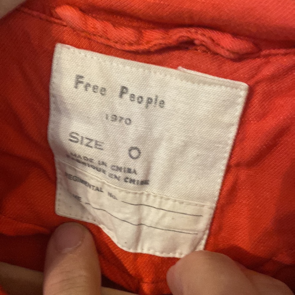 Free People linen blend cropped boho moto jacket - Picture 2 of 4